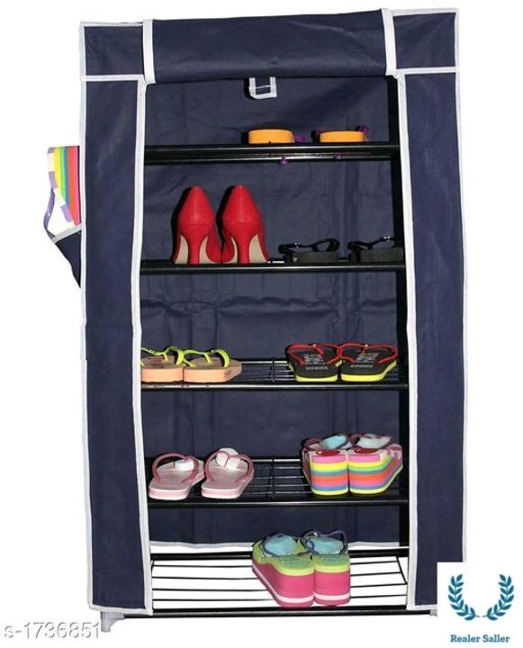 Portable Folding 4 To 5 Layer Tier Shoe Rack With Wardrobe Cover 
Material : Iron & Fabric

Dimensio uploaded by MIF FASHION STORE on 3/29/2021