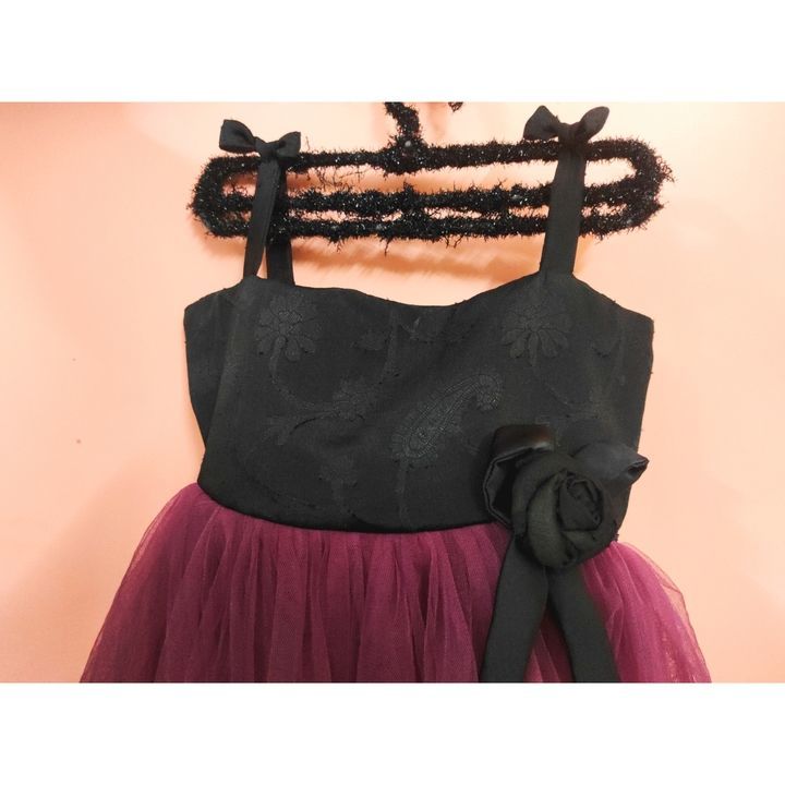 The Black Baby Frock with handmade Rose and Bow  uploaded by business on 3/29/2021