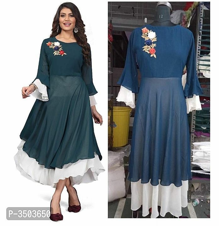 Post image New Arrival !! Designer Georgette Anarkali Kurtas

Fabric: Georgette
Type: Stitched
Style: Embroidered
Design Type: Anarkali
Sizes: L (Bust 40.0 inches), XL (Bust 42.0 inches), 2XL (Bust 44.0 inches)
Delivery: Within 7-9 business days
Returns:  Within 7 days of delivery. No questions asked
