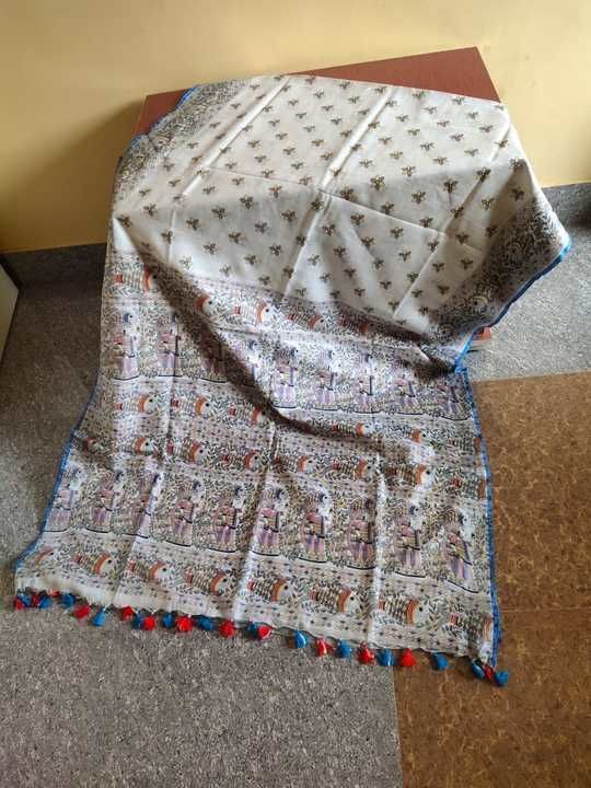 Cotton slub printed saree uploaded by business on 3/30/2021