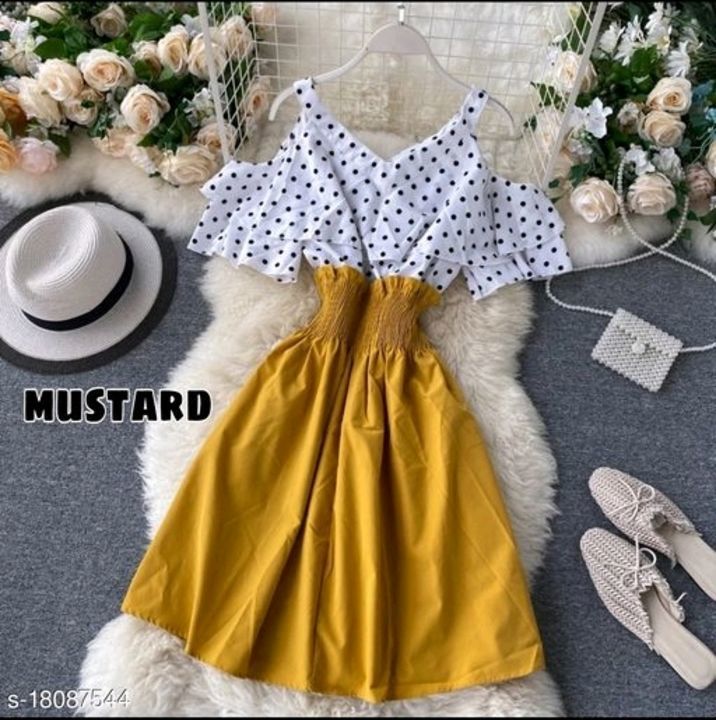 Yellow white frock uploaded by business on 3/30/2021