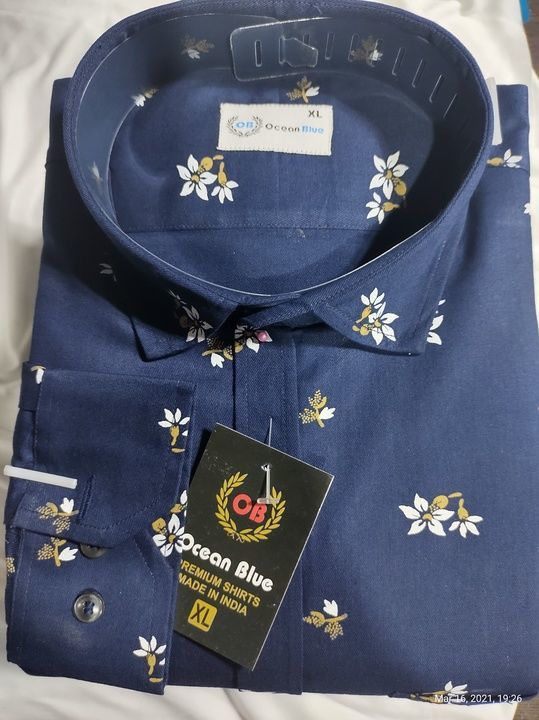 Ocean Blue Premium Cotton Shirt uploaded by business on 3/30/2021
