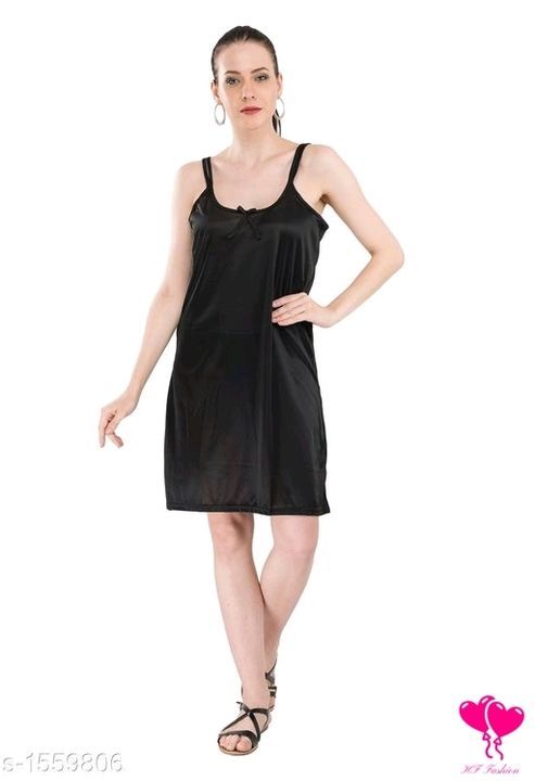 Post image Comfy Women's Nightdress
Fabric:  Satin

Sleeves: Sleeves Are Not Included

Size: S - 36 in M - 38 in L - 40 in XL - 42 in

Length: Up to 36 in

Type: Stitched

Description: It Has 1 Piece Of Nighty

Work: Printed
Country of Origin: India
