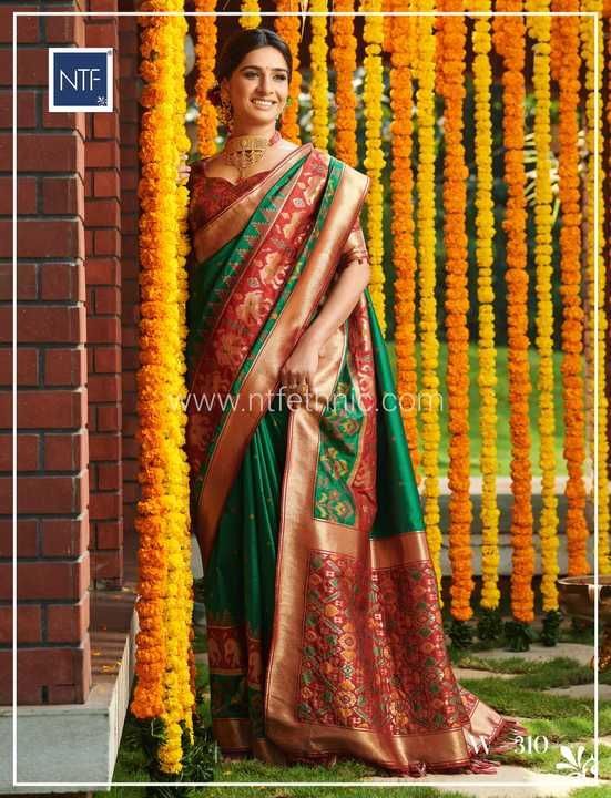 Post image 🎉🎉 NTF  sarees 🎉🎉

New arrival 
 
Ethnic wear

Fabric :-
Silk weaving fabric + Swaroski work

More design n colour 

Price 389

Single n multiple available 

Ready to ship

Booking fast