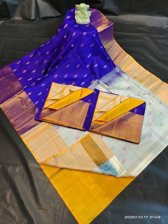 Uppada pattu 5colors lagavani saree uploaded by business on 3/30/2021