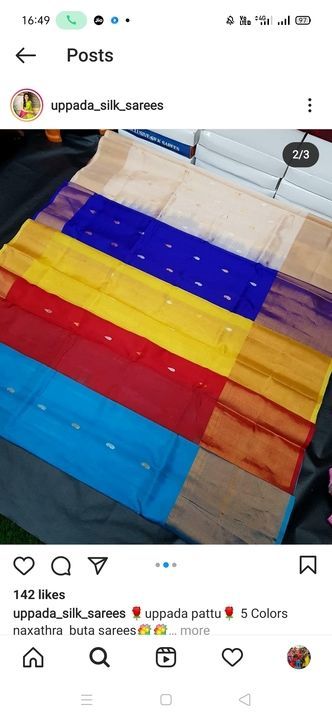 Uppada pattu 5colors lagavani saree uploaded by business on 3/30/2021