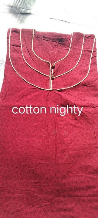 Cotton fency nighty uploaded by Alisha treding company on 3/31/2021