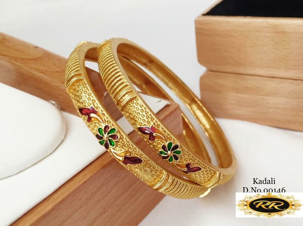 High Quality Gold Plated BANGLES set uploaded by Rakesh Textiles on 3/31/2021