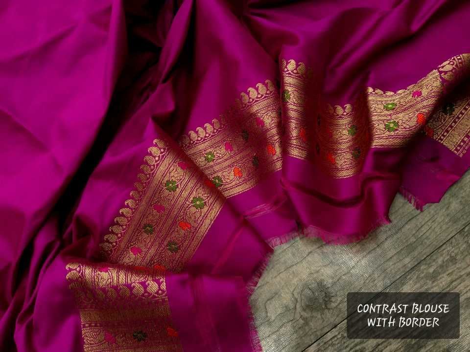 Handloom Banarasi Pure Kattan Kadhua Silk Sarees Crafted with Gold & Silver Jari with Tilfi Meenakar uploaded by business on 3/31/2021