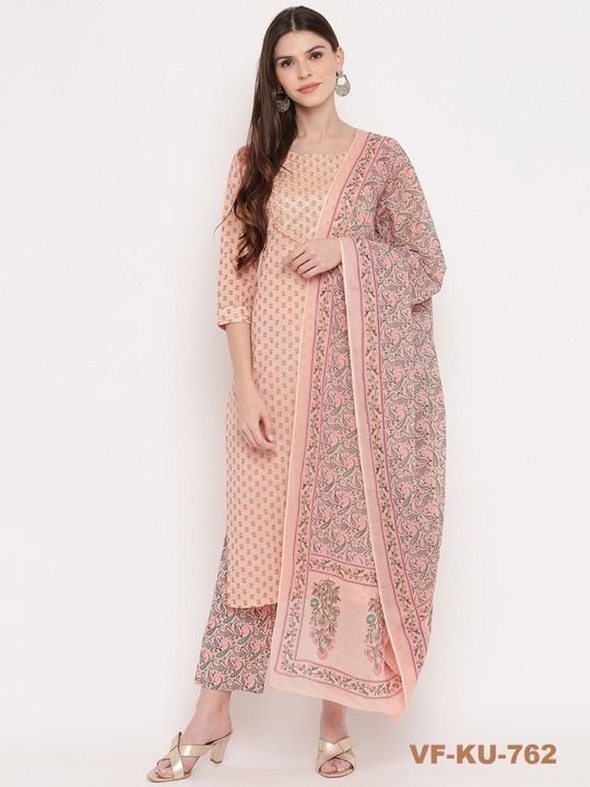 Cotton printed Dupatta set uploaded by business on 3/31/2021