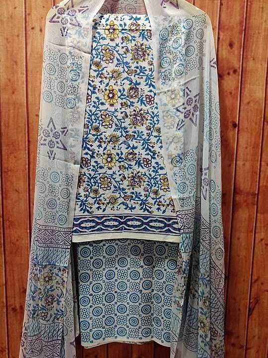 Post image Hey! Checkout my new product
Exclusive new collection of hand block print cotton suit with shifhone dupatta hurry up and buy limited stock 😍😍
Wholesalers and retailers are most welcome 🤗
For more details contact me on my whatsaap num.9358484062