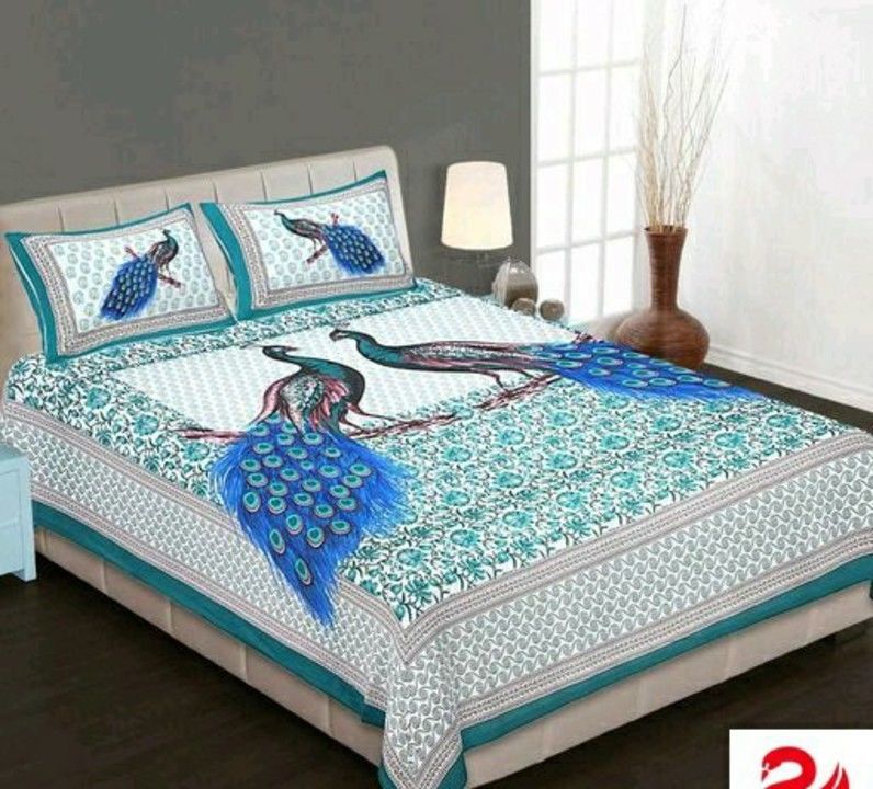Post image Catalog Name: *New Stylish Printed Pure Cotton Double Bedsheets Vol 1*

Fabric: Bedsheet - Pure Cotton, Pillow Cover - Pure Cotton

Dimension: ( L X W ) - Bedsheet - 100 in X 90 in, Pillow Cover - 27 in X 17 in

Description: It Has 1 Piece Of Double Bedsheet With 2 Pieces Of Pillow Covers
Work: Printed 
Thread Count : 144
Designs: 12
Dispatch: 1 Day
Rs- 550