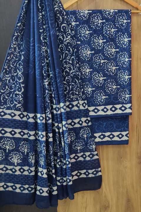 Hand block printed cotton suits with cotton dupatta  uploaded by business on 3/31/2021