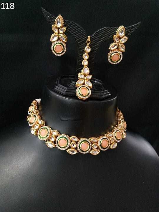 Jaipur kundan Jewellery uploaded by Aarufashion.nd on 7/21/2020