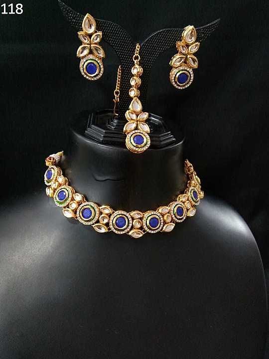 Jaipur kundan jewellery uploaded by Aarufashion.nd on 7/21/2020