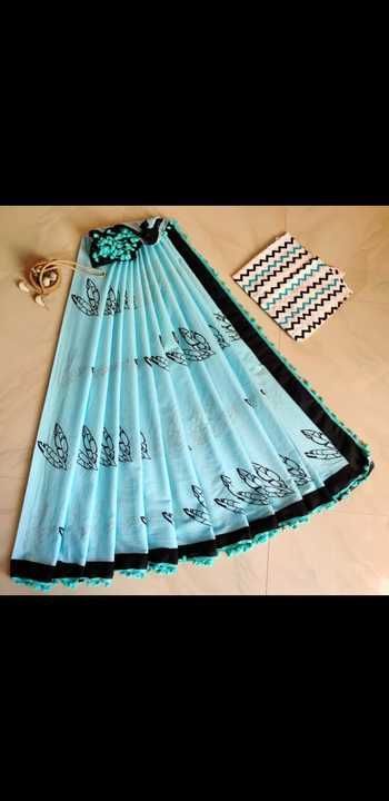 New cottan saree  uploaded by Handloom print on 4/1/2021