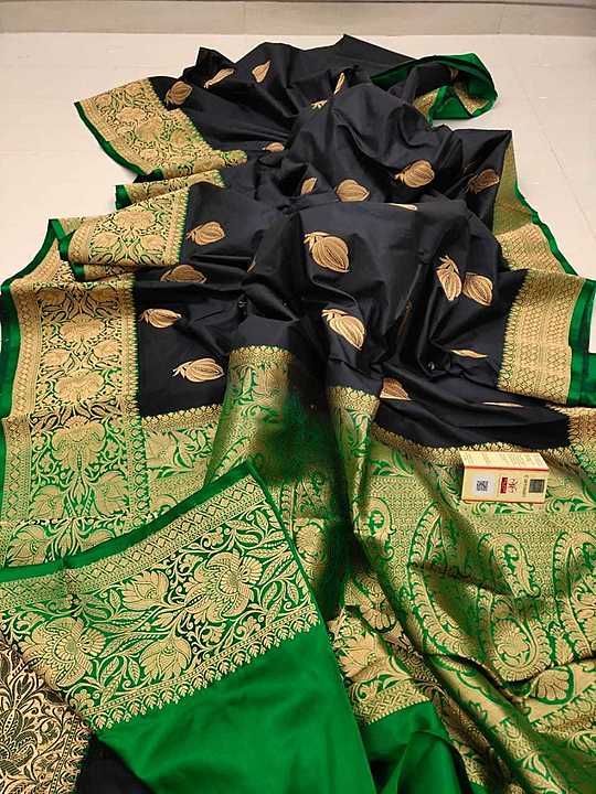 * Pure Handloom banarasi *KATAN* Silk Sarees with antique Jari 

* Rich Contrast Pallu

 uploaded by Shoppers stop  on 7/21/2020