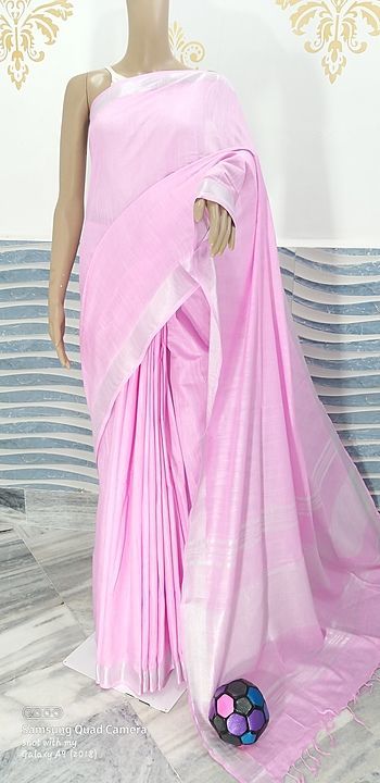 Linen Slub saree  uploaded by business on 7/21/2020