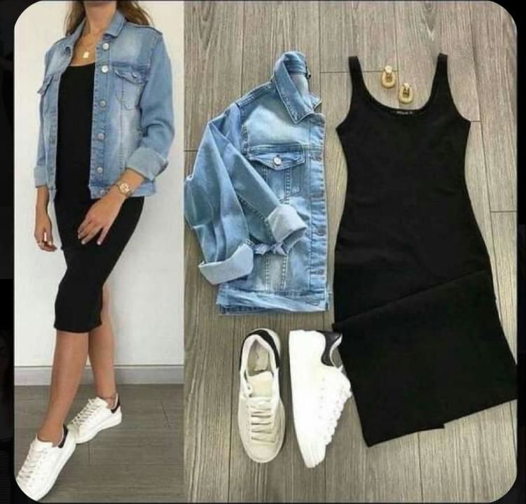 Post image 🌈BEST PRICE OFFER🌈

Combo of jacket and sando dress😍😍💕💕
Price - 799 free shipping 
Size till 34 bust
Fabric- knitted dress + denim jacket 

No less
