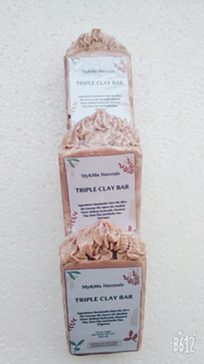 Triple clay cold process soap uploaded by business on 4/1/2021