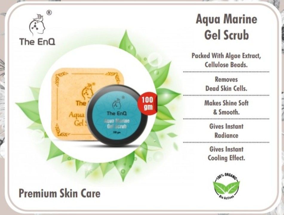 The EnQ Aqua Marine Gel Spa Scrub 100g uploaded by Ahilya Traders on 4/2/2021