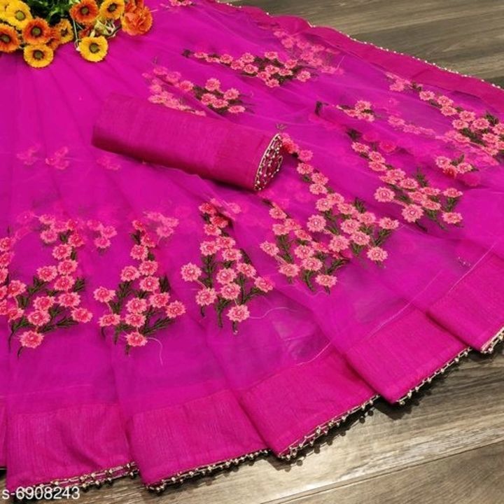 Embroided fashion net sarees uploaded by Sree Ganesh on 4/2/2021