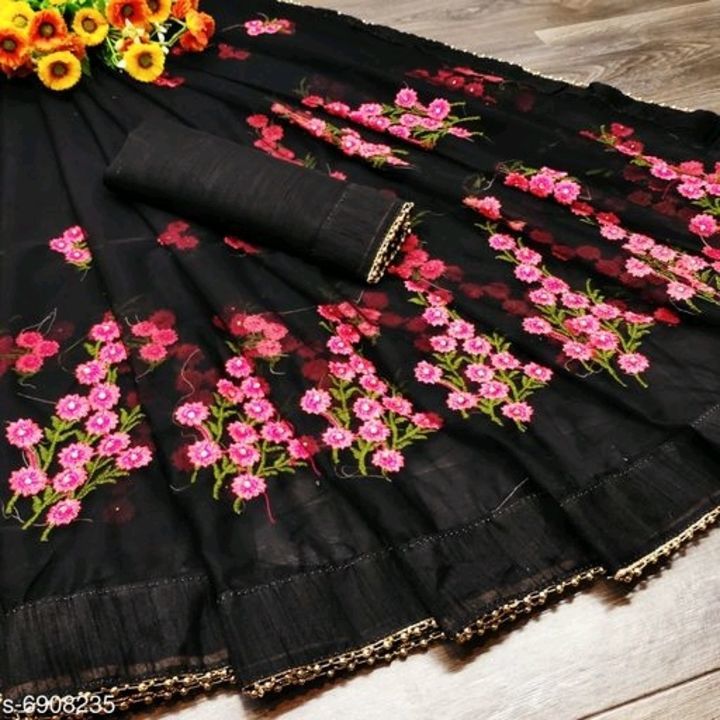 Embroided fashion net sarees uploaded by business on 4/2/2021
