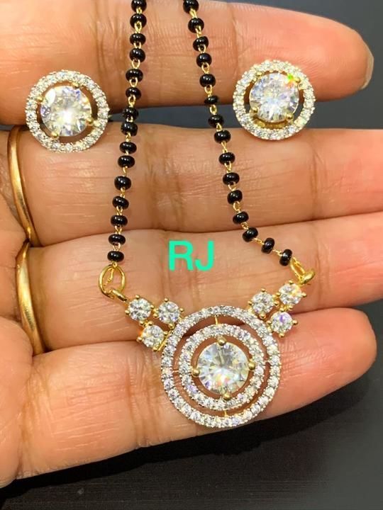 AD Mangalsutra with earrings uploaded by HUDAA Fashion on 4/2/2021