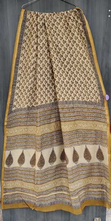 New stock hand block printed chanderi silk saree with chanderi blouse my WhatsApp number  uploaded by business on 4/2/2021