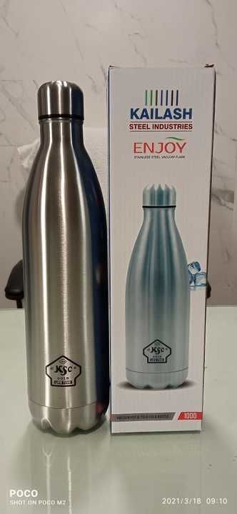 1000ml Enjoy hot cold thermosteel bottle  uploaded by Kailash steel industries on 4/2/2021