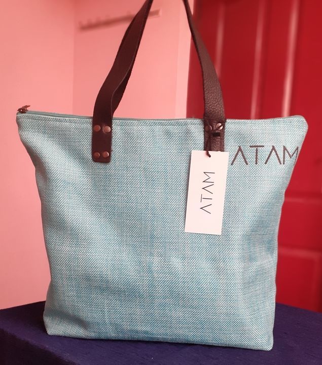 Jute Tote Bag - Leather Handled uploaded by ATAM SERVICES on 4/2/2021