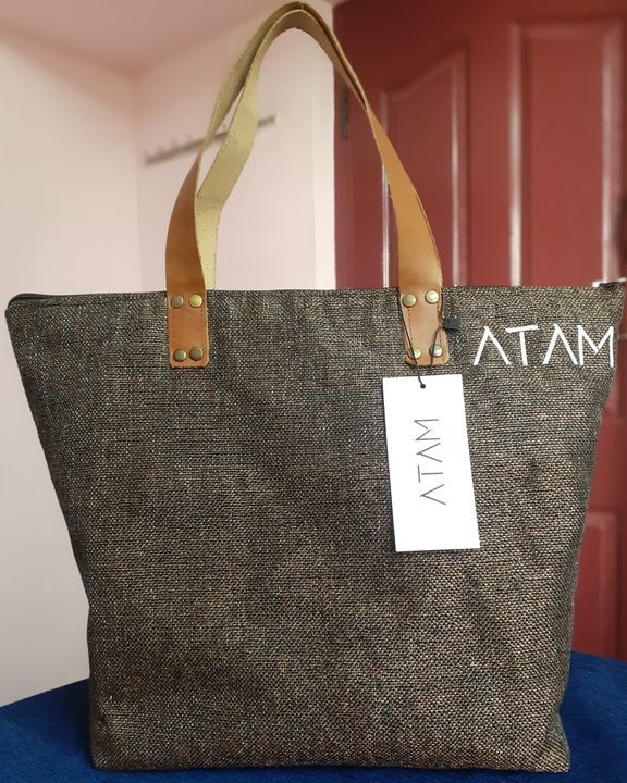 Jute Tote Bag - Leather Handled uploaded by ATAM SERVICES on 4/2/2021