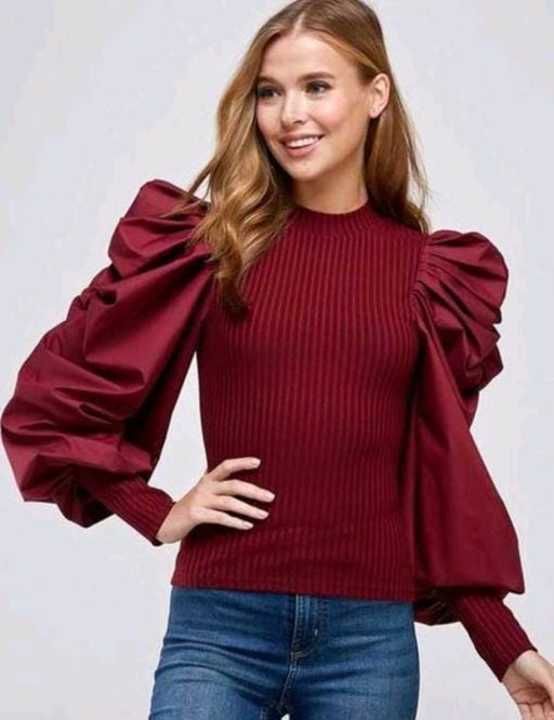 Comfy Graceful Women Puff Sleeves Tops & uploaded by business on 4/2/2021