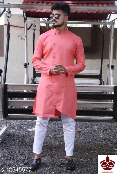 Post image **Trendy Men Kurta Sets**

*Top Fabric: Cotton Blend
Bottom Fabric: Cotton Blend
Scarf Fabric: No Scarf
Sleeve Length: Long Sleeves
Bottom Type: Churidar Pant
Pattern: Solid
Stitch Type: Stitched
Sizes: S - 36 in , M - 38 in , L - 40 in , XL - 42 in , XXL - 44 in , XXXL - 46 in 

**COD available**

Free shipping charges 😍😍

For more details inbox 📥 me..🙏🙏👍