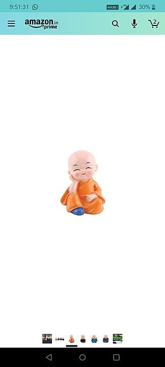 Set of 4 Buddha Monks Statues Figurines Showpiece for Wall Shelf Table Desktop Living Room  uploaded by RENOWN STREET on 7/21/2020
