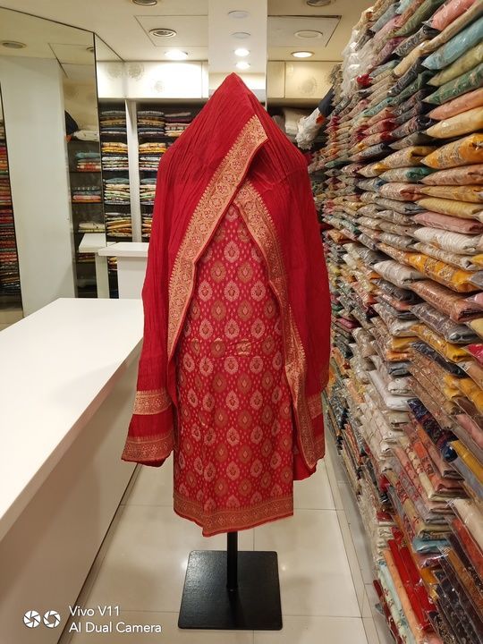 Banarasi dress materials uploaded by business on 4/2/2021
