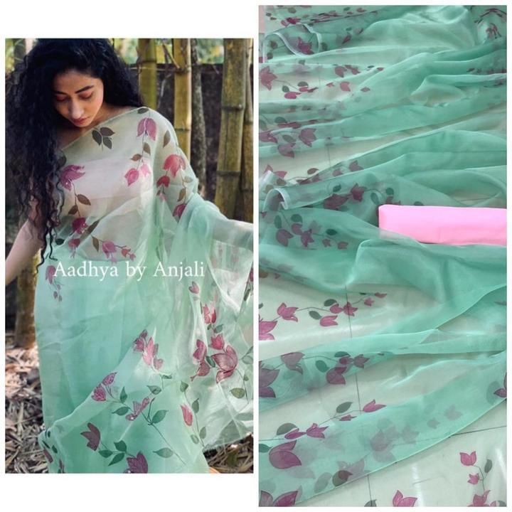 Post image 🎗*Description*🎗
Looking some one for this same colour beautiful  Saree on premium Organza  fabric with Digital print and Banglory blouse.

💃🏻💃🏻 *Saree*💃🏻💃🏻
Fabric.     :-   Organza
Work        :-    Digital Print
 Cute         :-    5.5 

*👚Blouse * 👚
Fabric.     :-  Banglory 
Work        :-   Plain
Cute.        :-    1 meter

🍀 *Price : 680* 🍀