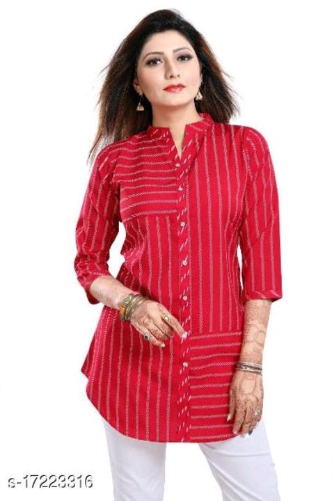 Latest Premium Poly Crepe Kurti Tunic Top by Snehal Creation uploaded by business on 4/3/2021
