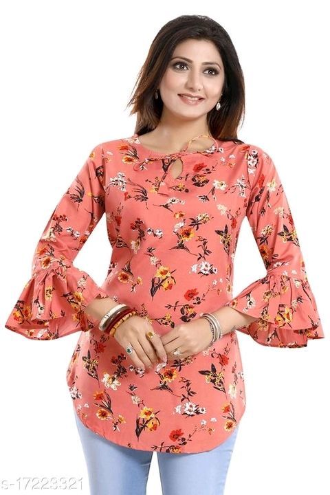 Latest Premium Poly Crepe Kurti Tunic Top by Snehal Creation uploaded by business on 4/3/2021