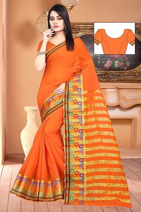 Post image * twisha Creation*
*CODE* :- Cotton and Banarasi Silk
*FABRIC*:-  Cotton and Monika base 
*LENGTH*:- 6.30 MTR Wid 👚 BLOUSE 
*WIDTH* :- 44 inches 
*RATE* :-500/- + shipping charge (for out of surat, gujarat) 
*TYPE* :- Chit Pallu Sarees 
READY TO SHIP 🚀
*First book order here*
SET TO SET OR SINGLE PCS AVAILABLE 
*FULL IN STOCK*
8469321159