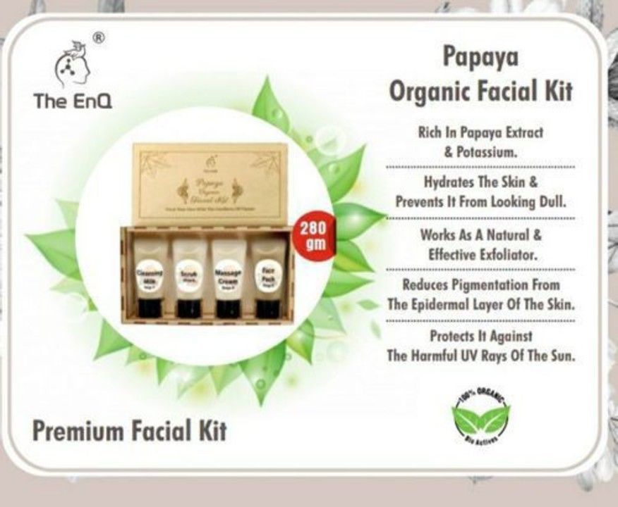 The EnQ Papaya Organic Facial kit uploaded by Ahilya Traders on 4/3/2021