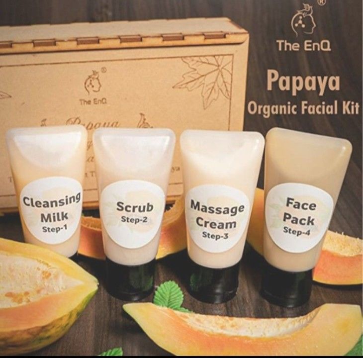 The EnQ Papaya Organic Facial kit uploaded by Ahilya Traders on 4/3/2021