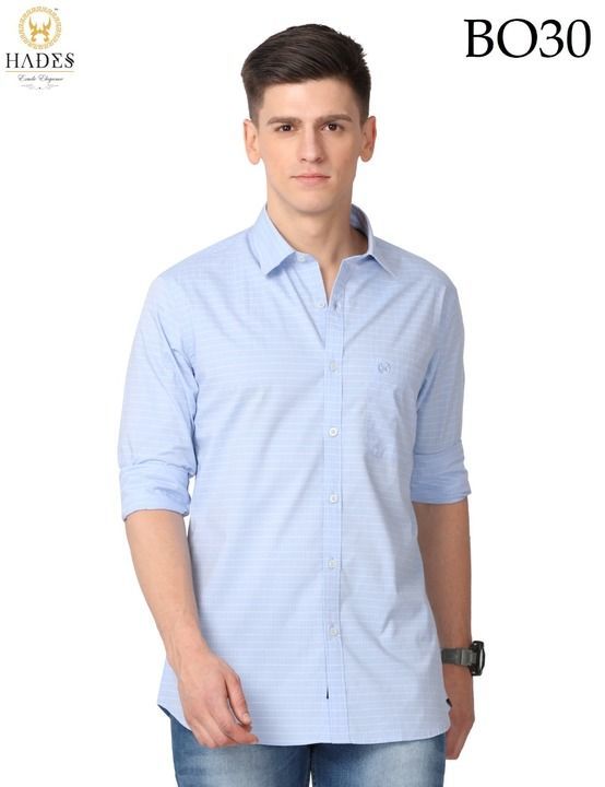 Hades Maya Blue Pinstriped Shirt uploaded by business on 4/3/2021