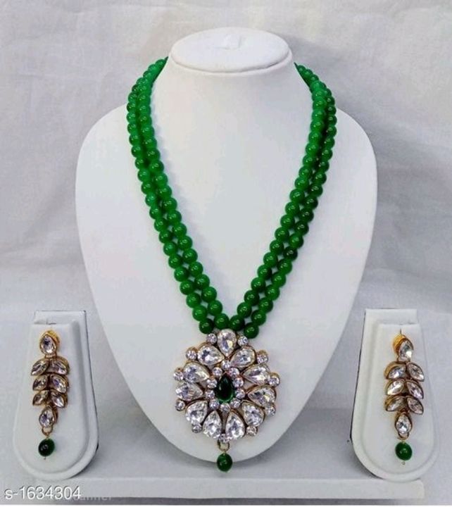 Crystal Kundan Work Necklace  uploaded by business on 4/3/2021