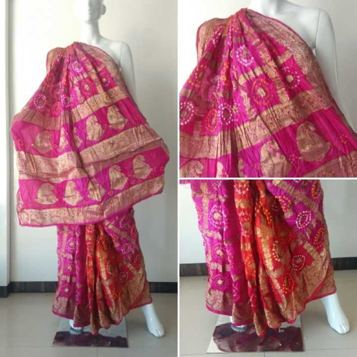 Post image Banrasi silk hand bandhej saree with blouse