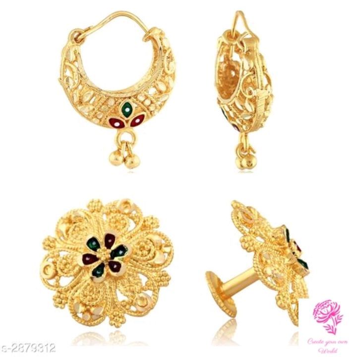 Gold plated 2 combo earrings uploaded by business on 4/3/2021