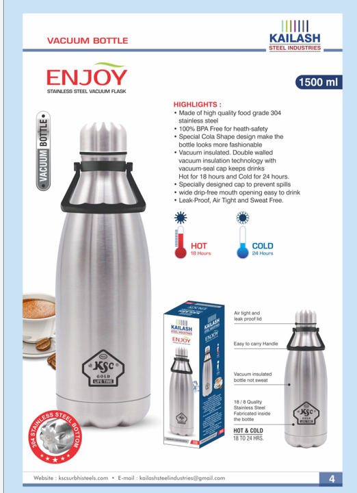 Enjoy 1500ml thermosteel bottle  uploaded by business on 4/3/2021