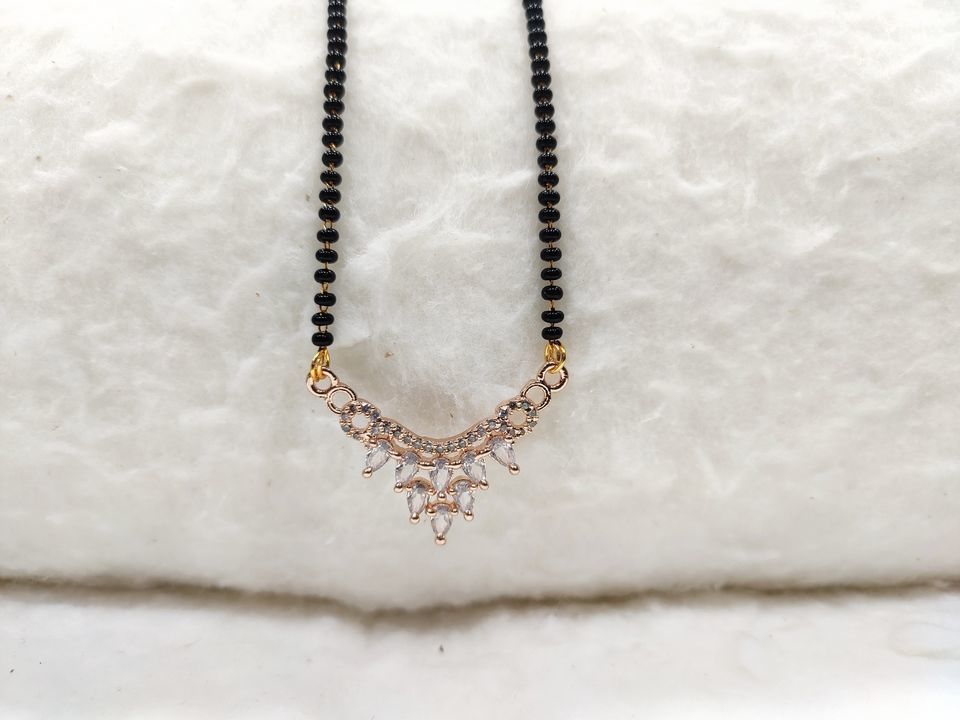 Rose gold mangalsutra uploaded by business on 4/3/2021