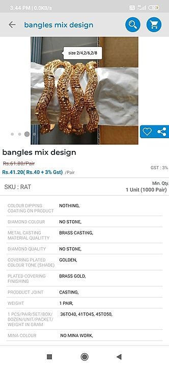 Live manufacture bangles uploaded by business on 7/22/2020