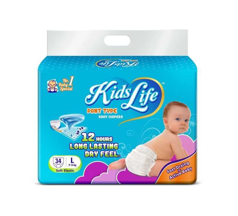 KidsLife Pant Style Baby Diaper Large Size 34 Pcs Pack uploaded by business on 4/4/2021